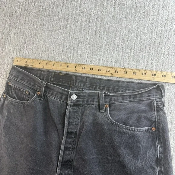 Vintage Levi's 501xx Denim Black Jeans USA Made Men's Size 40x30 Fits 38x30